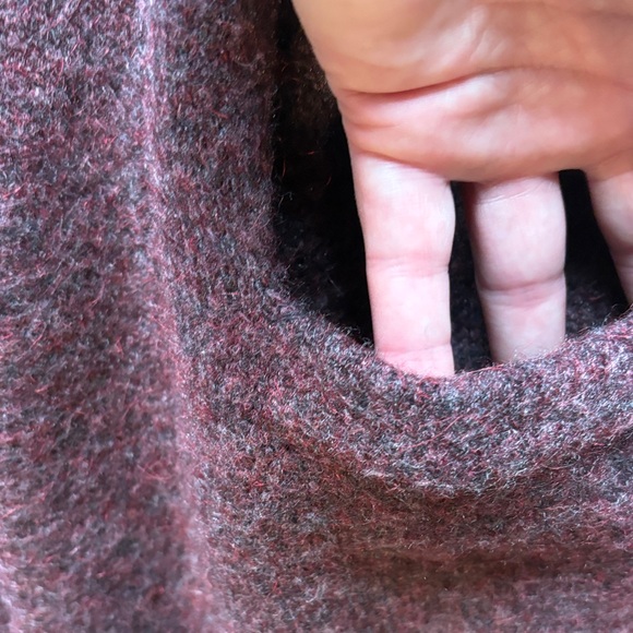 Soft Surroundings Maroon Cape with Faux Fur Trim - Picture 5 of 9